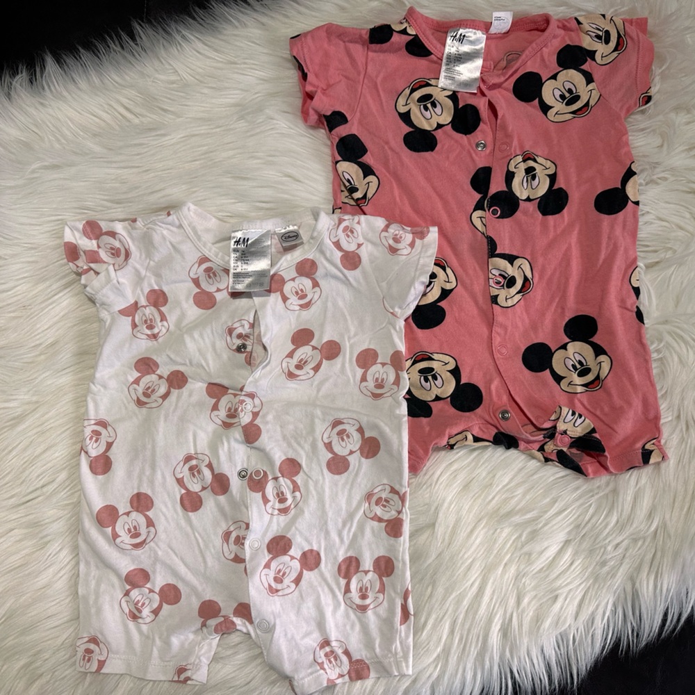H&M 2 pack infant rompers